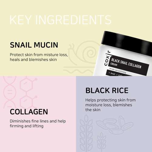 Coxir: Black Snail Collagen Cream 30ml