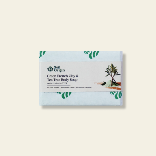 Soil Origin: Green French Clay & Tea Tree Body Soap  100gm