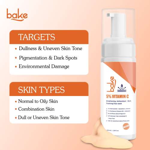 Bake Cosmetics: 5% Vitamin C Foaming Face Wash  100ml