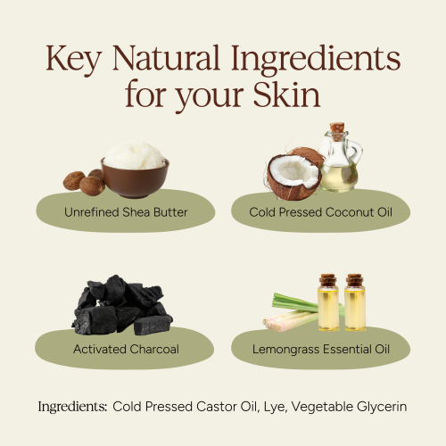 Soil Origin: Activated Charcoal & Lemongrass Body Soap   100gm