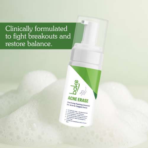 Bake Cosmetics: Acne Erase Clarifying Foaming Cleanser with 2% Salicylic Acid   100ml