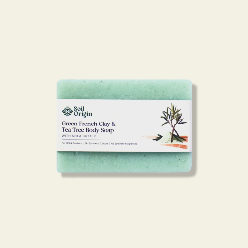 Soil Origin: Green French Clay & Tea Tree Body Soap  100gm