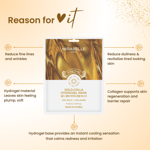 Mirabelle: Gold-Colla Hydrogel Mask