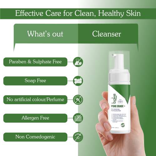 Bake Cosmetics: Pore Erase + Foaming Face Wash   100ml