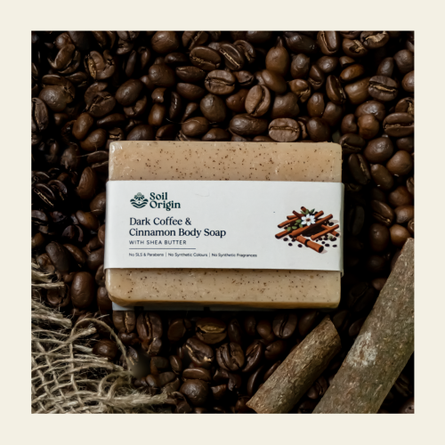 Soil Origin: Dark Coffee and Cinnamon Body Soap   100gm