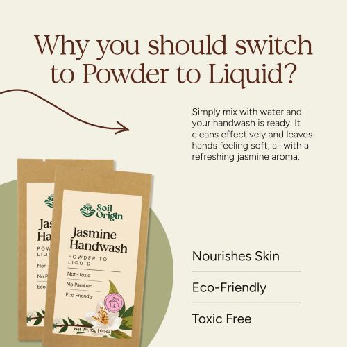Soil Origin: Powder to Liquid Handwash (Jasmine)  250ml