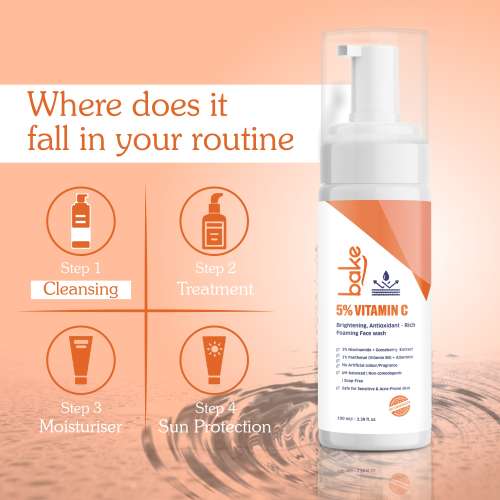 Bake Cosmetics: 5% Vitamin C Foaming Face Wash  100ml