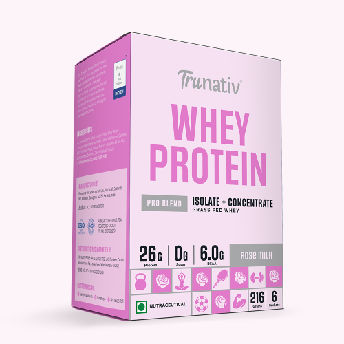 TruNativ: Pro Blend Whey Protein  Rose Milk  216gm