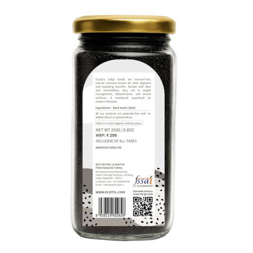 Ecotyl: Basil Seeds | Sabja Seeds  | 250gm