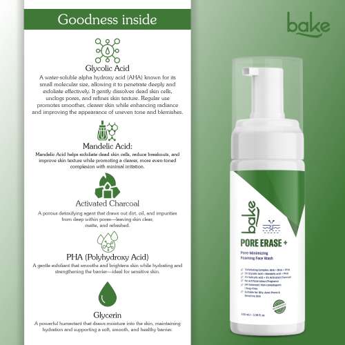 Bake Cosmetics: Pore Erase + Foaming Face Wash   100ml