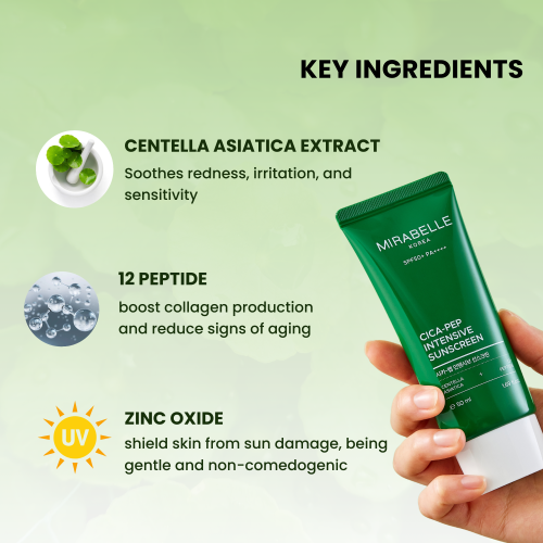Mirabelle: Cica-Pep Intensive Sunscreen