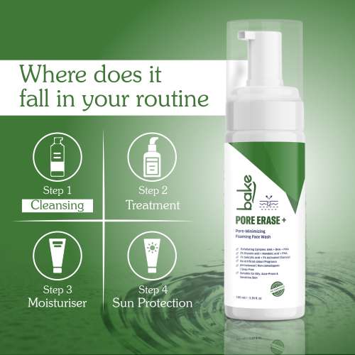 Bake Cosmetics: Pore Erase + Foaming Face Wash   100ml