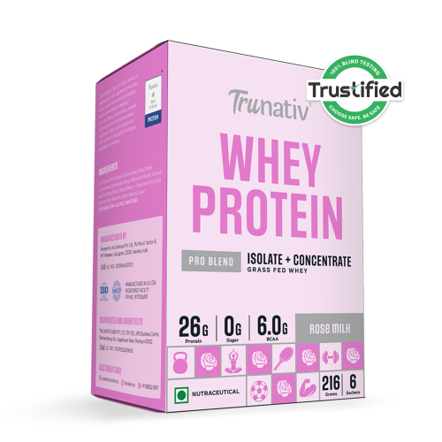 TruNativ: Pro Blend Whey Protein  Rose Milk  216gm