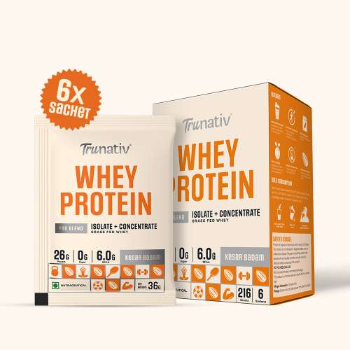 TruNativ: Pro Blend Whey Protein  Kesar Badam   216gm