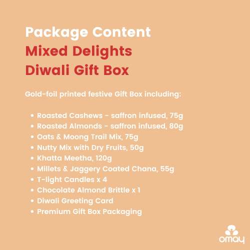 Omay Foods: Mixed Delights Diwali Gift Box  1200gm
