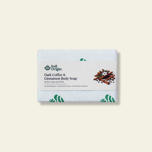Soil Origin: Dark Coffee and Cinnamon Body Soap   100gm