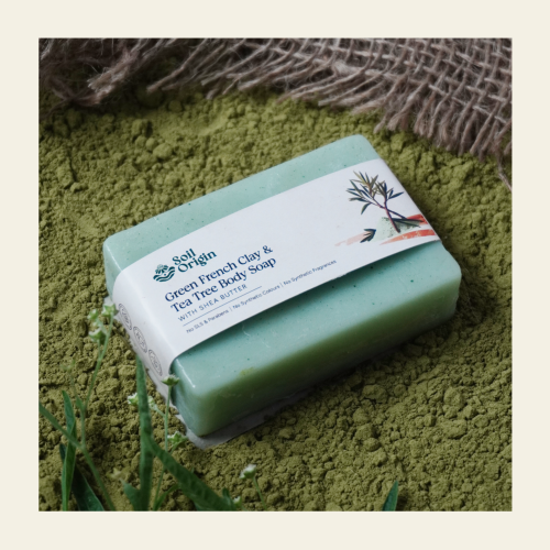 Soil Origin: Green French Clay & Tea Tree Body Soap  100gm