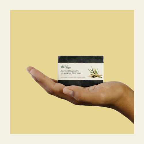 Soil Origin: Activated Charcoal & Lemongrass Body Soap 100gm
