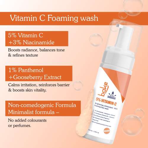 Bake Cosmetics: 5% Vitamin C Foaming Face Wash  100ml