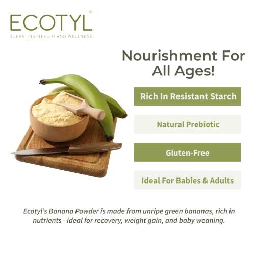 Ecotyl: Raw Banana Powder | Supports Gut Health | 200gm