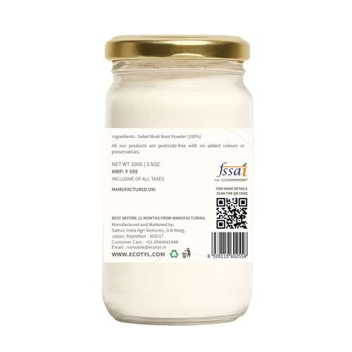 Ecotyl: Safed Musli Powder | Ayurvedic Herb | 100gm
