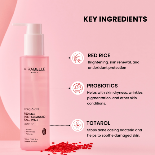 Mirabelle: Red Rice Deep Cleansing Face Wash