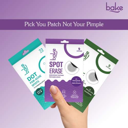 Bake Cosmetics: Spot Erase Micro point Hydrocolloid Patches for Dark Spots, Post Acne Marks & Pigmentation-Pack of 9 Patches