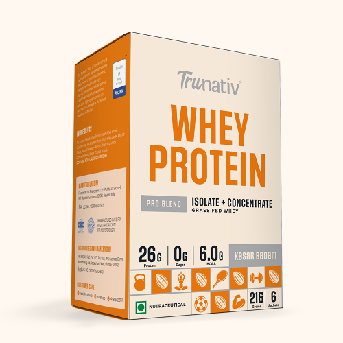 TruNativ: Pro Blend Whey Protein  Kesar Badam   216gm