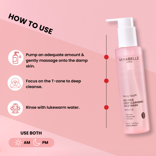 Mirabelle: Red Rice Deep Cleansing Face Wash