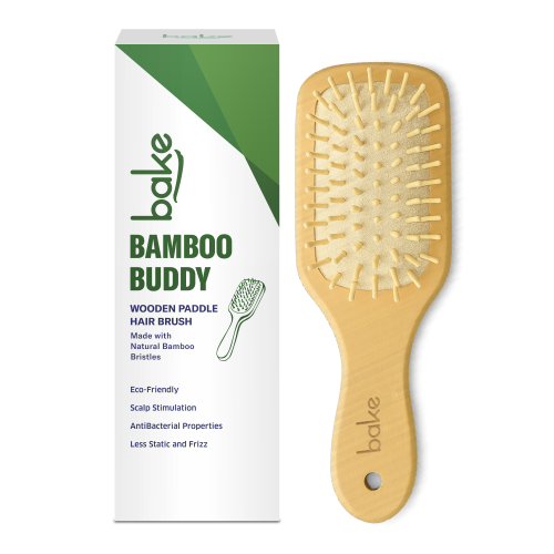 Bake Cosmetics: Bamboo Buddy Wooden Paddle Hair Brush  1Pc  100gm