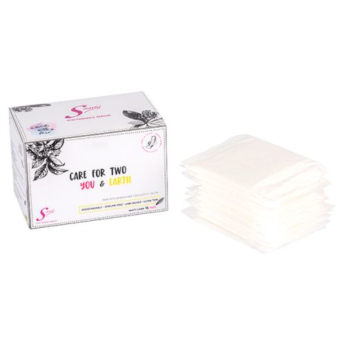 Saathi: Panty Liners Bamboo Fiber Sanitary Pads - pack of 24