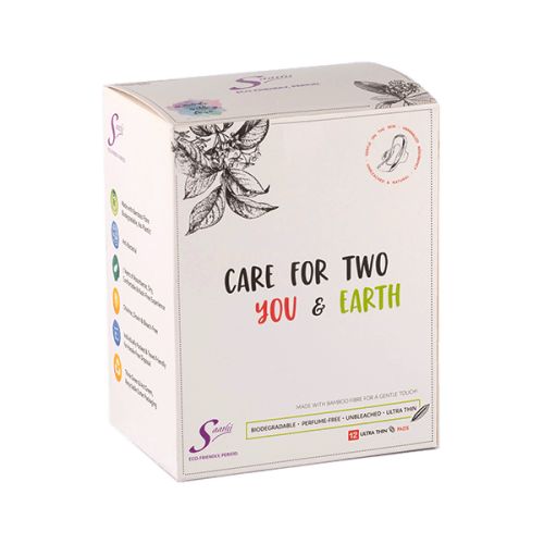 Saathi: Overnight Bamboo Fiber Sanitary Pads - pack of 12