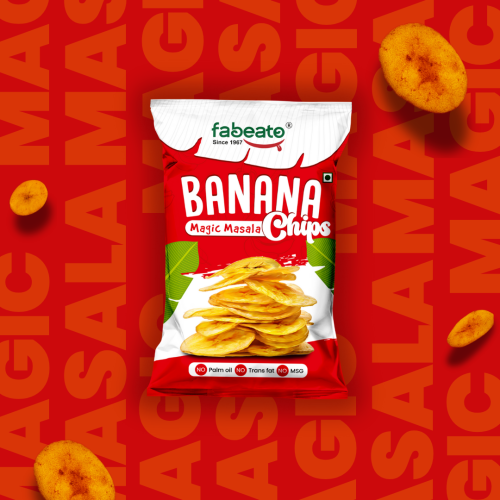 Fabeato: Banana Chips Magic Masala Flavor No Palm Oil, No MSG, 70gm  Pack of 3