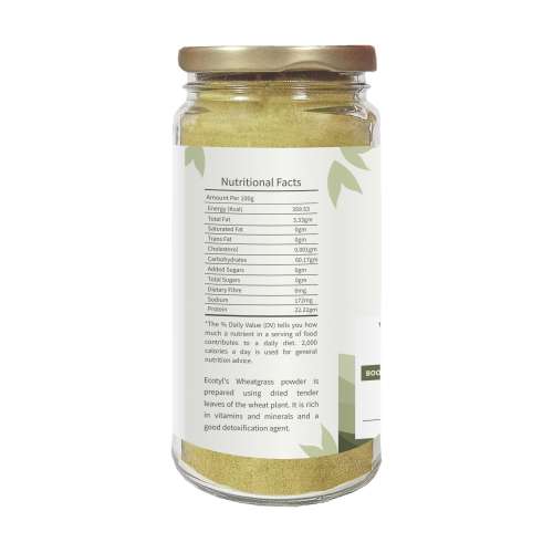 Ecotyl: Wheatgrass Powder | Superfood for Immunity & Detox   100gm