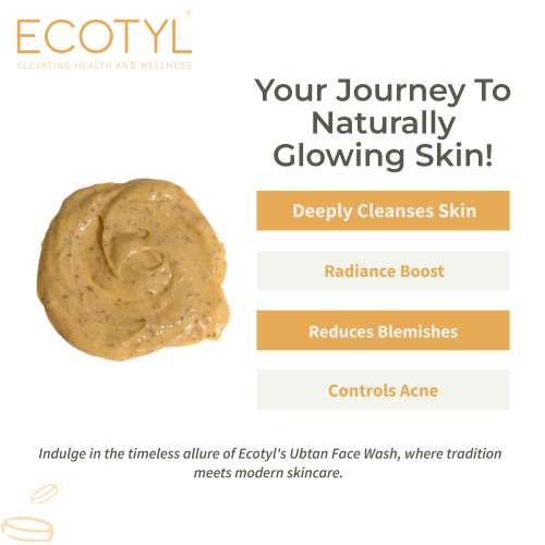 Ecotyl: Ubtan Face Wash Powder | 100% Natural Gentle Cleanser | 80gm