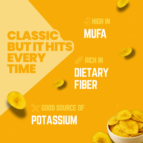 Fabeato: Banana Chips Classic Salted Flavor, No Palm Oil, No MSG, 70gm  Pack of 3