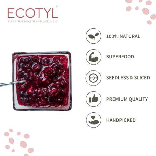 Ecotyl: Dried Blueberries | Whole Dried Fruit | Healthy Snack |150gm