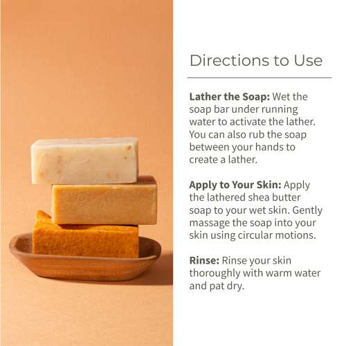 Ecotyl: Shea Butter Soaps - Ubtan, Rose & Coffee | 100% Natural | Set of 3