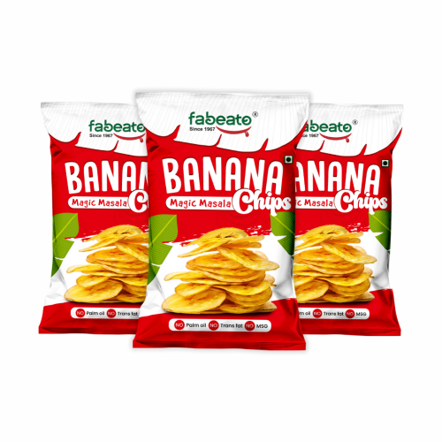 Fabeato: Banana Chips Magic Masala Flavor No Palm Oil, No MSG, 70gm  Pack of 3