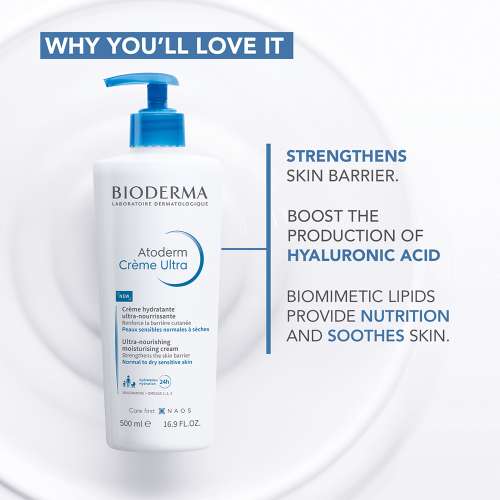 Bioderma: Atoderm Creme Ultra-Nourishing - Moisturizer For Normal To Sensitive Dry Skin 500ml