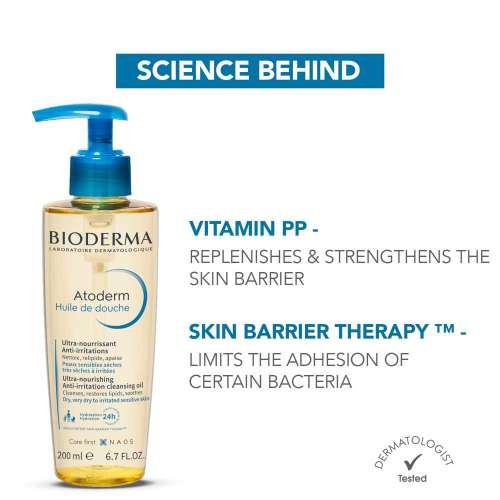 Bioderma: Atoderm huile de douche anti irritation cleansing oil face and body moisturizer 200ml