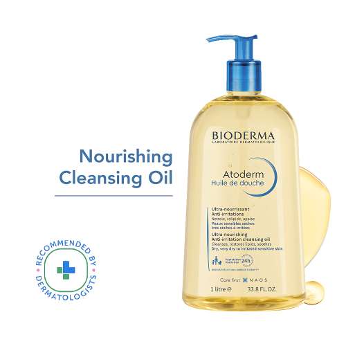 Bioderma: Atoderm huile de douche anti irritation cleansing oil face and body moisturizer 1ltr