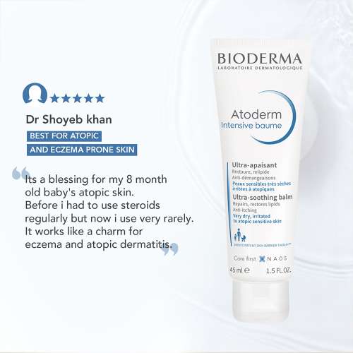 Bioderma: Atoderm intensive ultra soothing baume moisturizer for very dry sensitive to atopic skin 45ml