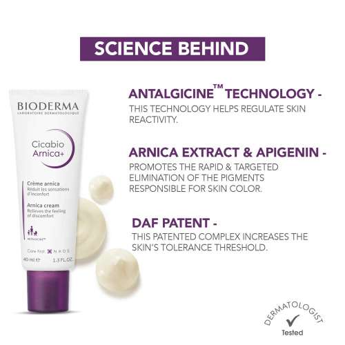 Bioderma: Cicabio arnica sos soothing cream skin damage baby children adult 40ml