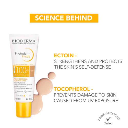 Bioderma: Bioderma Photoderm Fluide Max SPF 100 PA++++ Tinted Sunscreen for Sensitive Skin | In Vivo Tested