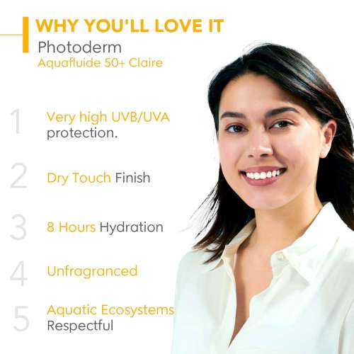 Bioderma: Photoderm Aquafluide SPF 50+ PA++++ Invisible Tinted Sunscreen for All Skin Types | In Vivo Tested