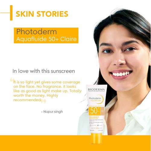 Bioderma: Photoderm Aquafluide SPF 50+ PA++++ Invisible Tinted Sunscreen for All Skin Types | In Vivo Tested