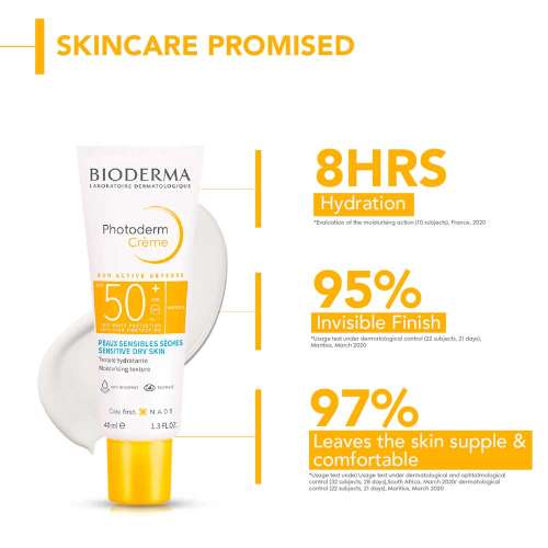 Bioderma: Bioderma Photoderm CrÃ¨me Claire SPF 50+ PA++++ Tinted Sunscreen with 8H Hydration | In Vivo Tested