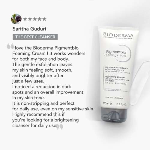 Bioderma: Pigmentbio Foaming Cream Brightening Exfoliating Cleanser For Face 200ml