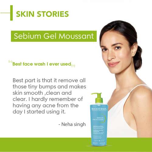 Bioderma: Sebium Face And Body Wash Moussant Purifying Cleansing Gel, 500ml